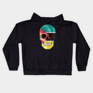 Mozambique Flag Skull - Gift for Mozambican With Roots From Mozambique Kids Hoodie